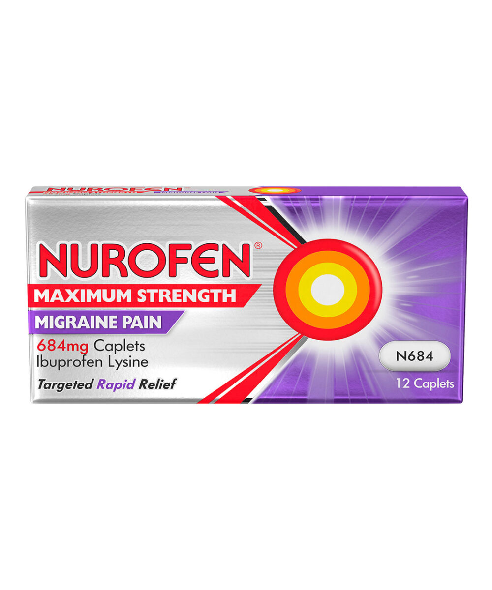 Nurofen Maximum Strength Migraine Pain 684mg - 12 Caplets