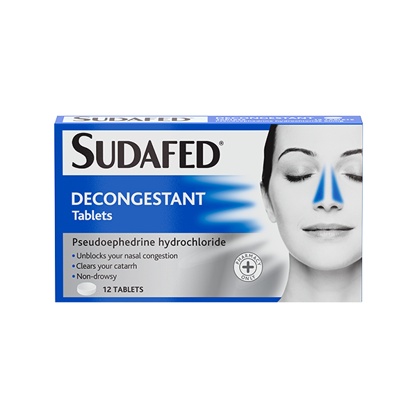 Sudafed Decongestant Non-Drowsy - 12 Tablets
