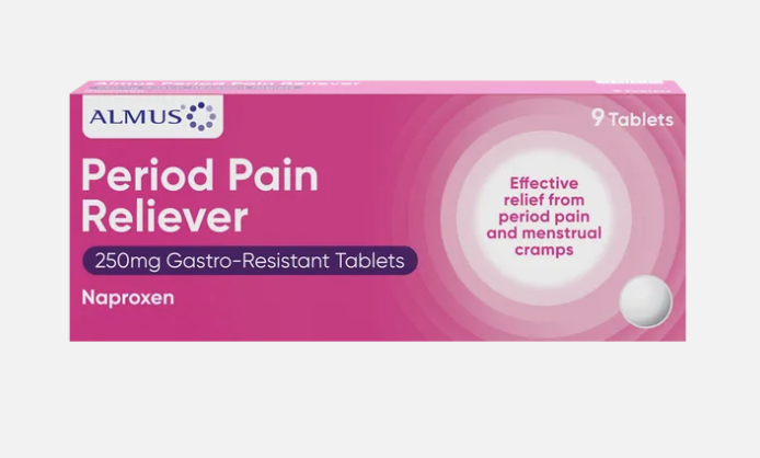 Almus Period Pain Reliever 250mg - 9 Tablets