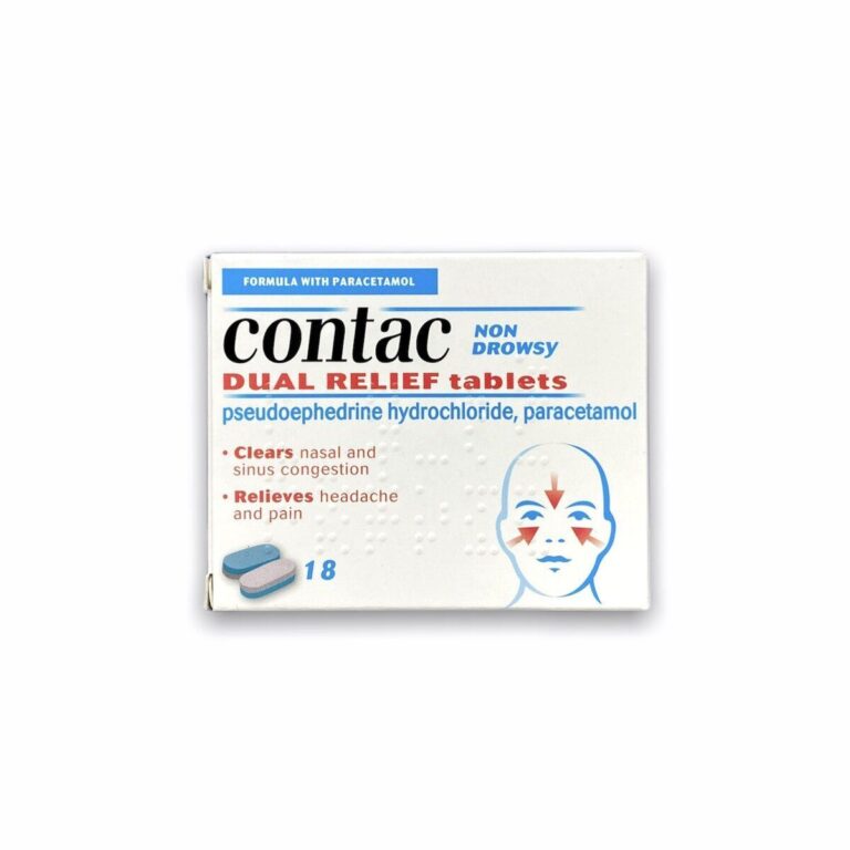 Contac Non-Drowsy Dual Relief - 18 tablets - corepharmacy