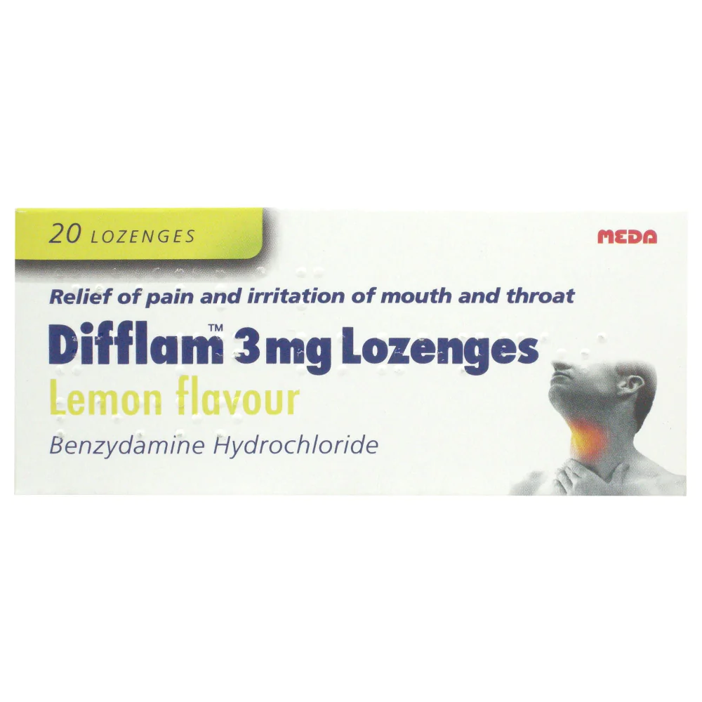 Difflam Lemon 3mg - 20 Lozenges