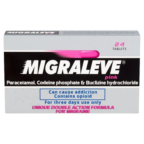 Migraleve Pink - 24 Tablets (Codeine/Paracetamol)