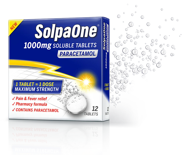 SolpaOne 1000mg Soluble Paracetamol - 12 Tablets